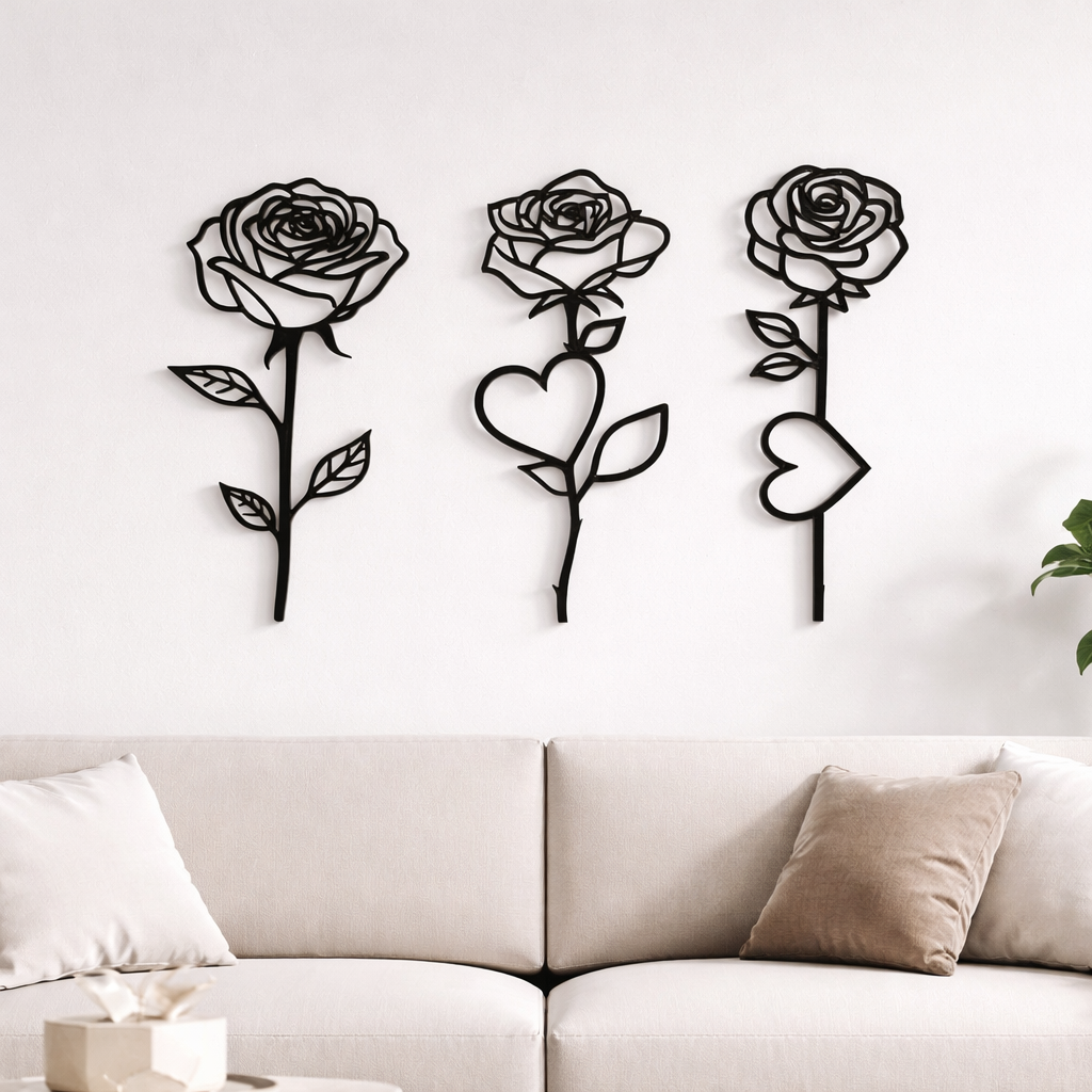 Arte de Parede Rosas