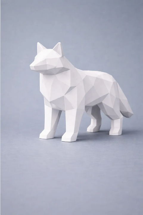 Escultura Lobo Abstrata
